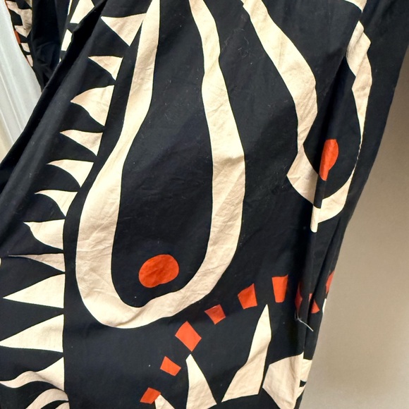 FARM Rio Black & Cream Graphic Button-Front Maxi Dress with Red Accents - Picture 10 of 15